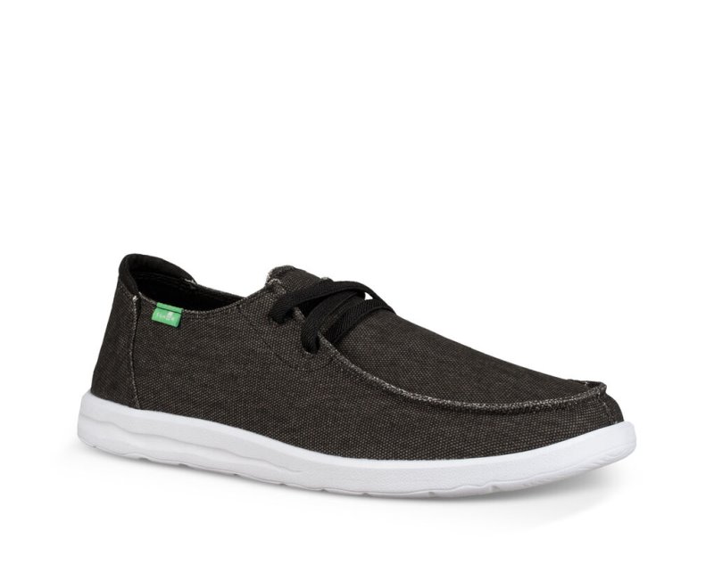 Sanuk Shaka Men's Shoes Black | Canada 238OKI